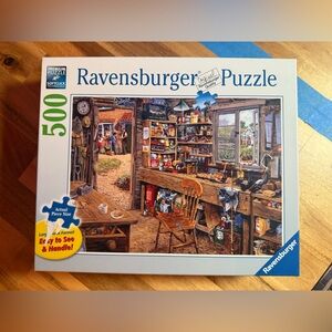 Ravensburger Jigsaw Puzzle “Dad’s Shed” 500 Pieces Verified Complete No 14 859 2